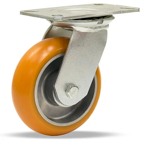 Vanguard Swivel Caster with 6" x 2" Ergo-Tech Donut Tread Polyurethane (87A) on Aluminum Wheel with 1/2" Sealed Precision Ball Bearings Hamilton