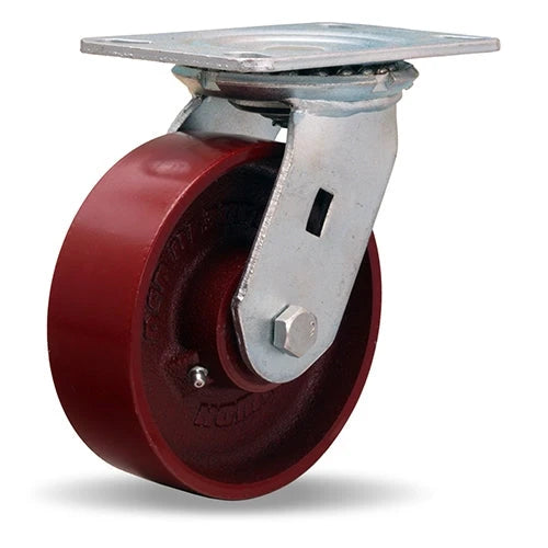 Vanguard Swivel Caster with 6" x 2" Metal Wheel with 1/2" Precision Ball Bearing Hamilton