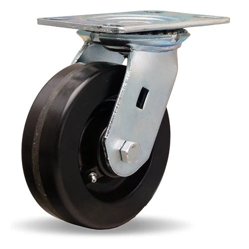 Vanguard Swivel Caster with 6" x 2" Plastex Phenolic Wheel with 3/4" Straight Roller Bearing Hamilton