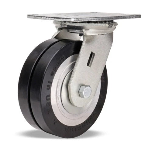 Vanguard Swivel Caster with 6" x 2" UltraGlide XC Polyurethane (70D) on Aluminum Wheel with 1/2" Sealed Precision Ball Bearings Hamilton