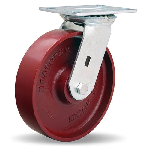 Vanguard Swivel Caster with 8" x 2" Metal Wheel with 1/2" Precision Ball Bearing Hamilton