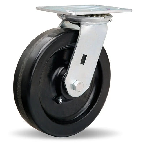 Vanguard Swivel Caster with 8" x 2" Plastex Phenolic Wheel with 3/4" Straight Roller Bearing Hamilton