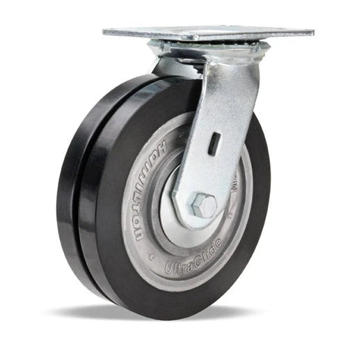 Vanguard Swivel Caster with 8" x 2" UltraGlide XC Polyurethane (70D) on Aluminum Wheel with 1/2" Sealed Precision Ball Bearings Hamilton