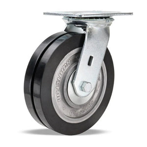 Vanguard Swivel Caster with 8" x 2" UltraGlide XC Polyurethane (70D) on Aluminum Wheel with 1/2" Sealed Precision Ball Bearings Hamilton