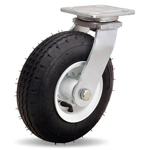 S-7108-PRB Hamilton Cush-N-Aire Swivel Caster - 8" Pneumatic Air-Filled Tire with Zinc Plating & 3/4" Precision Ball Bearing Hamilton