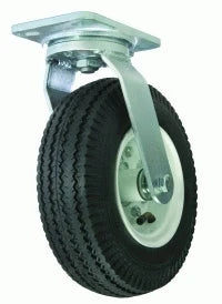 S-7118-PR Hamilton Zinc-Plated Cush-N-Aire Swivel Caster - 8" Pneumatic Tire with 3/4" Straight Roller Bearing Hamilton