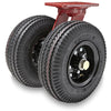 10 Inch Hamilton Pneumatic Dual-Wheel Swivel Caster - Heavy Duty Air Filled Tire | 3/4 Inch Roller Bearing Hamilton