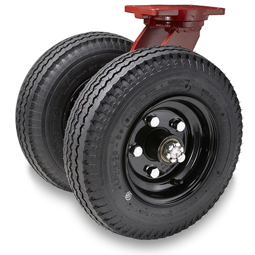 Hamilton Pneumatic Dual-Wheel Swivel Caster with 16" Pneumatic Air-Filled Tire with 1" Precision Tapered Roller Bearings Hamilton