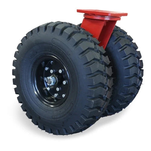 Hamilton Pneumatic Dual-Wheel Swivel Caster with 25" Pneumatic Air-Filled Tire with 1 1/4" Precision Tapered Roller Bearings Hamilton