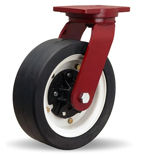 Hamilton 12" Swivel Caster - 1200 lbs Load Capacity - Heavy Duty Solid Pneumatic Tire - 1" Tapered Roller Bearing - Ground Support S-7512-SPRT Hamilton