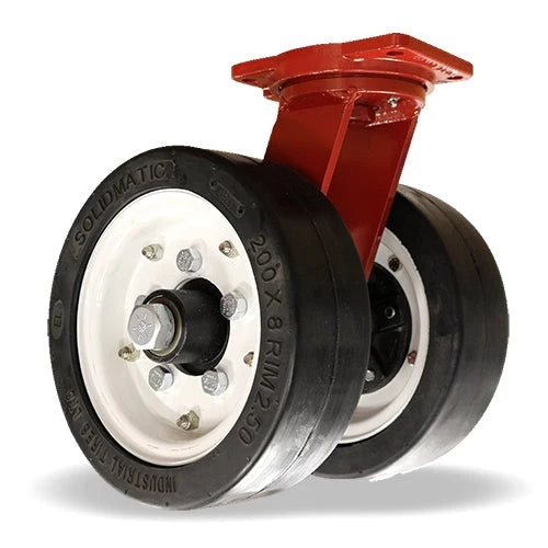 Hamilton S-7712-SPRT Swivel Caster - Dual 12" Heavy Duty Pneumatic Tires for Ground Support - Robust & Agile Mobility Hamilton