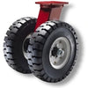Hamilton 7500 lbs Load Capacity Swivel Caster - Dual 21" Solid Pneumatic Tires with 1-1/4" Tapered Roller Bearing - Heavy Duty Ground Support Hamilton