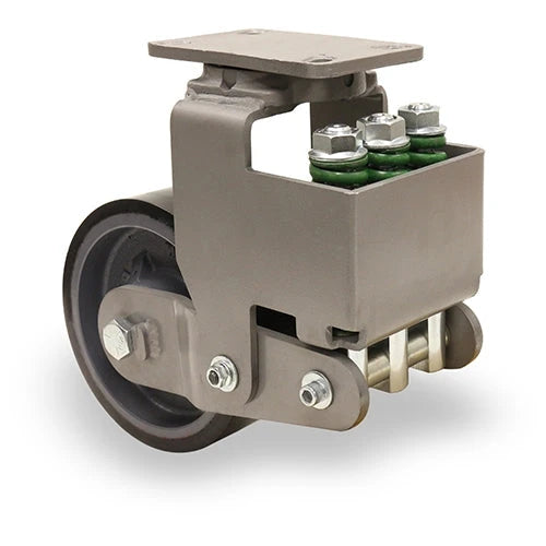 2775lbs Load Capacity Hamilton S-AEZFFM-12DB70 - 12" Duralast XC Polyurethane Cast Iron Swivel Caster with Precision Bearings for Industrial Use Hamilton