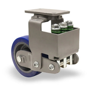 12" Hamilton Aerospace Forge Master Swivel Caster - 2775 lbs Load Capacity, Spring Loaded, Ergo-Glide XT Wheel, Sealed Precision Ball Bearings - S-AEZFFM-12EGB Hamilton