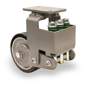Hamilton Aerospace Forge Master Swivel Caster: 10" UltraGlide XC Twin Wheel, 75D Tread on Aluminum - Aerospace-Grade Precision Bearings Hamilton