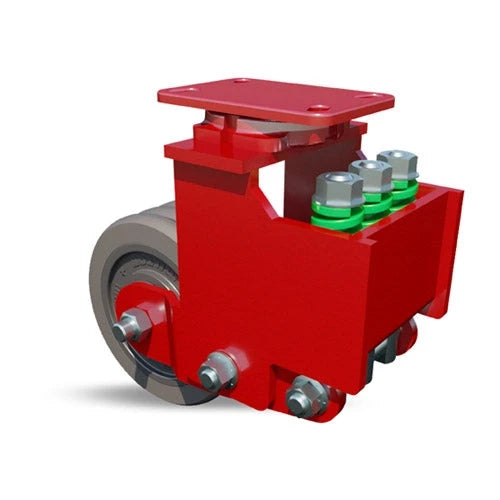 2775 lbs Load Capacity - 10" Hamilton Aerospace S-AEZFFM-13SWF95 Spring Loaded Forge Master Swivel Caster - UltraGlide 24-7 Triple Wheel with Precision Bearings Hamilton