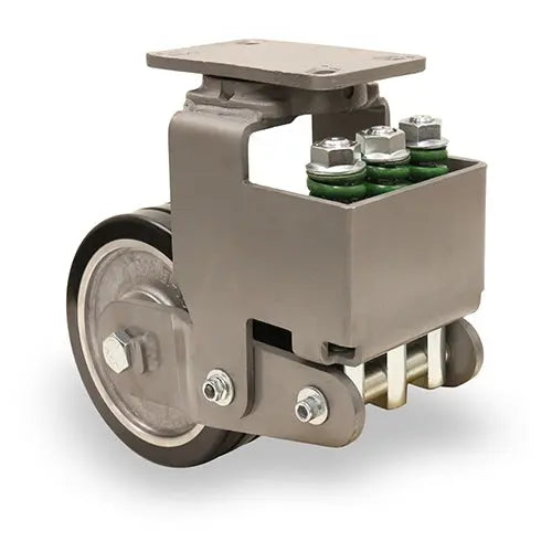 Hamilton Aerospace Swivel Caster - Spring Loaded Forge Master S-AEZFFM-83SWC75D with 8" x 3" UltraGlide XC Twin Wheel - 3/4" Precision Ball Bearings - Reliable Aerospace-Grade -  | CasterHQ