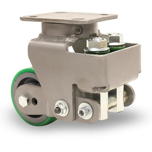 Hamilton Aerospace 4" Swivel Caster - Spring Loaded Spinfinity (WH) - Duralast Polyurethane on Cast Iron - 1/2" Sealed Precision Bearings Hamilton