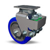 Hamilton Aerospace 4" x 2" Spinfinity Swivel Caster – UltraGlide Twin Wheel with Blue Crown 85A Tread & 1/2" Precision Bearings Hamilton