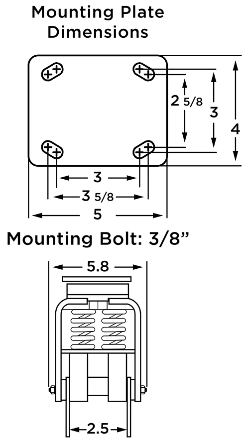 Hamilton Aerospace 8" Ergo-Glide XT Spinfinity Swivel Caster - Sealed Precision Ball Bearings Hamilton