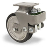 Hamilton Aerospace 8" UltraGlide XC Twin Wheel Swivel Caster - Black Flat 75D Tread on Aluminum Core with Sealed Precision Bearings Hamilton
