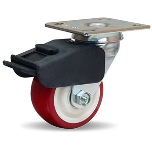 Hamilton S-BC-4NF 4" x 2" Poly-Tech Swivel Caster with Brake – 850 lb