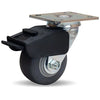 Hamilton S-BC-4TE Brake Swivel Caster - 4x2" Versa-Tech Rubber Wheel with 3/4" Roller Bearing for Enhanced Industrial Mobility Hamilton