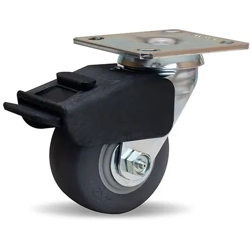 Hamilton S-BC-4TE Brake Swivel Caster - 4x2" Versa-Tech Rubber Wheel with 3/4" Roller Bearing for Enhanced Industrial Mobility -  | CasterHQ