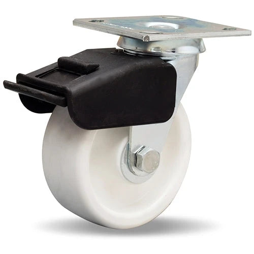 Hamilton S-BC-5AZ Swivel Caster - 5x2" Aqualite Wheel with Combination Brake and Delrin Bearing for Industrial Use Hamilton