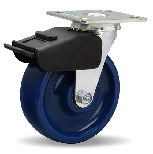 Hamilton S-BC-6UYB Brake Swivel Caster - 6x2" Unilast Polyurethane Wheel with Precision Bearing for Industrial Use Hamilton