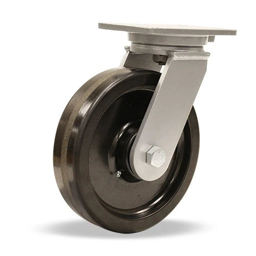 Hamilton Champion Swivel Caster with 10" x 2 1/2" Plastex Phenolic Wheel with 1" Straight Roller Bearing Hamilton