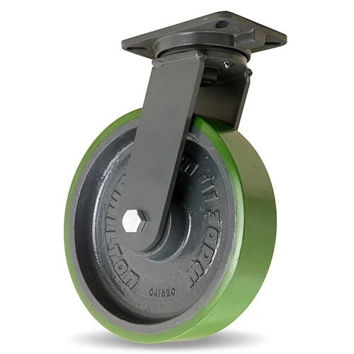 Hamilton Champion Swivel Caster with 12" x 3" Duralast® Polyurethane (95A) on Cast Iron Wheel with 3/4" Sealed Precision Ball Bearings Hamilton