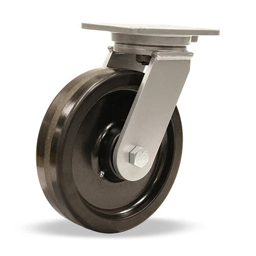Hamilton Champion Swivel Caster with 10" x 3" Plastex Phenolic Wheel with 1" Straight Roller Bearing Hamilton