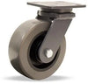 Hamilton Champion Swivel Caster with 6" x 3" DuraGlide 1" thick Polyurethane (95A) on Cast Iron Wheel with 3/4" Sealed Precision Ball Bearings Hamilton