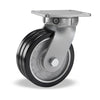 Hamilton Champion Swivel Caster with 6" x 3" UltraGlide™ (85A) Triple Wheel Blue Tread on Aluminum Core with 3/4" Sealed Precision Ball Bearings CasterHQ