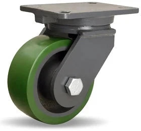 Hamilton Champion Swivel Caster with 6" x 2 1/2" Duralast® Polyurethane (95A) on Cast Iron Wheel with 3/4" Precision Ball Bearing CasterHQ