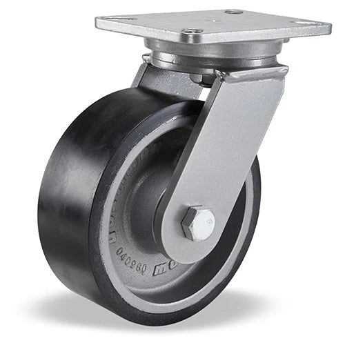 Hamilton Champion Swivel Caster with 8" x 3" Duralast XC® Polyurethane (70D) on Cast Iron Wheel with 3/4" Sealed Precision Ball Bearings Hamilton