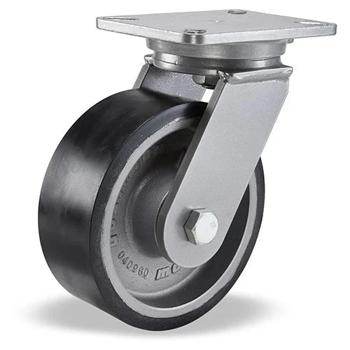 Hamilton Champion Swivel Caster with 8" x 3" Duralast XC® Polyurethane (70D) on Cast Iron Wheel with 3/4" Sealed Precision Ball Bearings CasterHQ