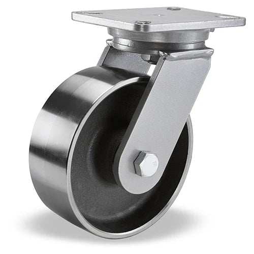 Hamilton Champion Swivel Caster with 8" x 3" Forged Steel Wheel with 3/4" Precision Ball Bearing Hamilton