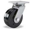 Hamilton Champion Swivel Caster with 8" x 3" Plastex Phenolic Wheel with 1" Straight Roller Bearing Hamilton