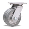 Hamilton Champion Swivel Caster with 8" x 3" UltraGlide™ (95A) Triple Wheel Grey Tread on Aluminum Core with 3/4" Sealed Precision Ball Bearings Hamilton