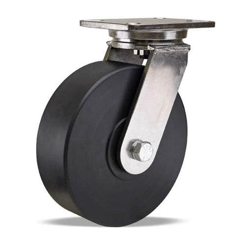 Hamilton S-CHS-13NYSB Champion 10-inch Nylast Wheel - 3200 lbs. Stainless Steel Swivel Caster with Precision Bearings Hamilton
