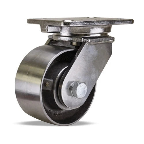 Hamilton Champion S-CHS-63SB Stainless Steel Swivel Caster - 3200 lbs. Load Capacity, 6"x3" Wheel with Precision Ball Bearings Hamilton