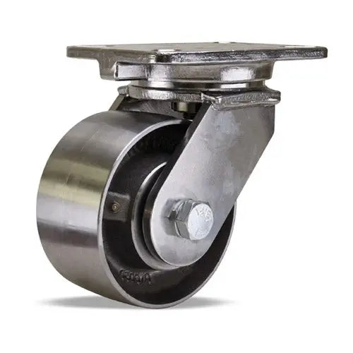 Hamilton Champion S-CHS-63SB Stainless Steel Swivel Caster - 3200 lbs. Load Capacity, 6"x3" Wheel with Precision Ball Bearings -  | CasterHQ