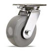 Hamilton 6" x 2.5" Polyurethane Swivel Stainless Caster – 2200 lb | CasterHQ