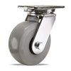 2200 lbs Load Capacity | Hamilton 6x2.5 Stainless Steel Swivel Caster with Solid Polyurethane Wheel