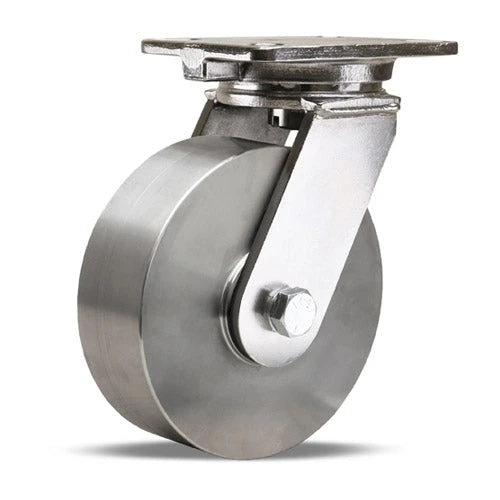 Hamilton S-CHS-83SB Champion 8-inch Stainless Steel Swivel Caster - 3200 lbs Load Capacity with Precision Bearings Hamilton