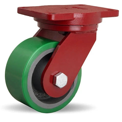 Hamilton Extra Heavy Duty Swivel Caster with 6" x 3" Duralast® Polyurethane (95A) on Cast Iron Wheel with 3/4" Sealed Precision Ball Bearings CasterHQ