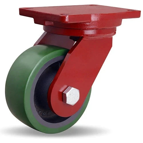 Hamilton Extra Heavy Duty Swivel Caster with 6" x 2 1/2" Duralast® Polyurethane (95A) on Cast Iron Wheel with 3/4" Sealed Precision Ball Bearing CasterHQ