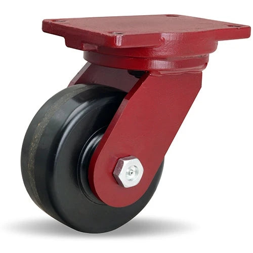 Hamilton Extra Heavy Duty Swivel Caster with 6" x 2 1/2" Plastex Phenolic Wheel with 1" Straight Roller Bearing Hamilton